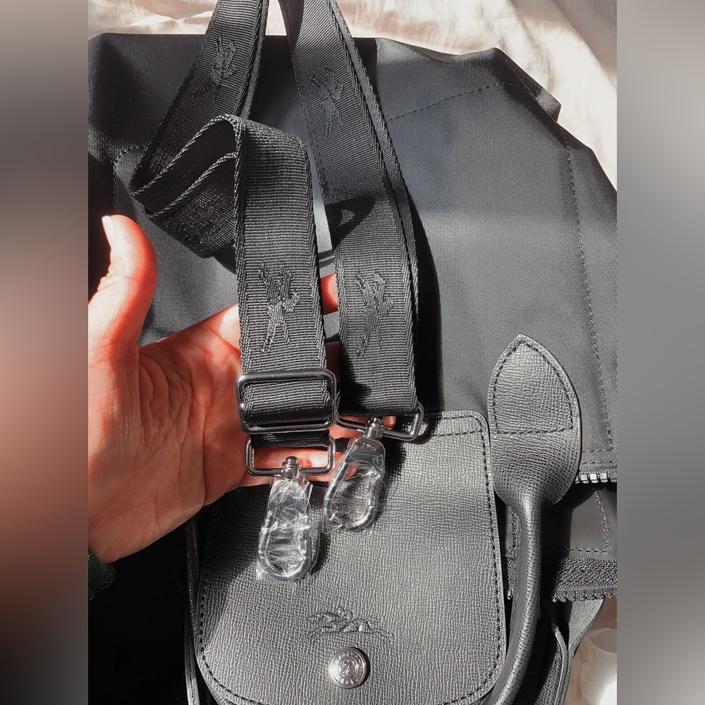 Longchamp crossbody body tote bag strap adjustable black color waterproof - Picture 10 of 11